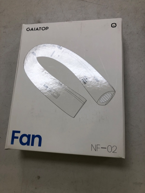 Photo 1 of Gaiatop Portable Neck Fan, 40° Stretch Neck Cooler with 360° Surrounding Cooling, 1-100 Speed Scroll Switch Hands Free Personal Fans H1 Turbo Mode for Outdoor Travel Office Gym Gifts for Dad Mom, Blue