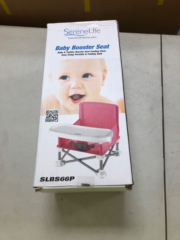 Photo 1 of SereneLife Baby Seat Booster -Space Saver Toddler Booster Seat - Portable Pop and open Sit Folding Booster Feeding Chair - Safety Belt/Food Tray/Travel Bag - SereneLife