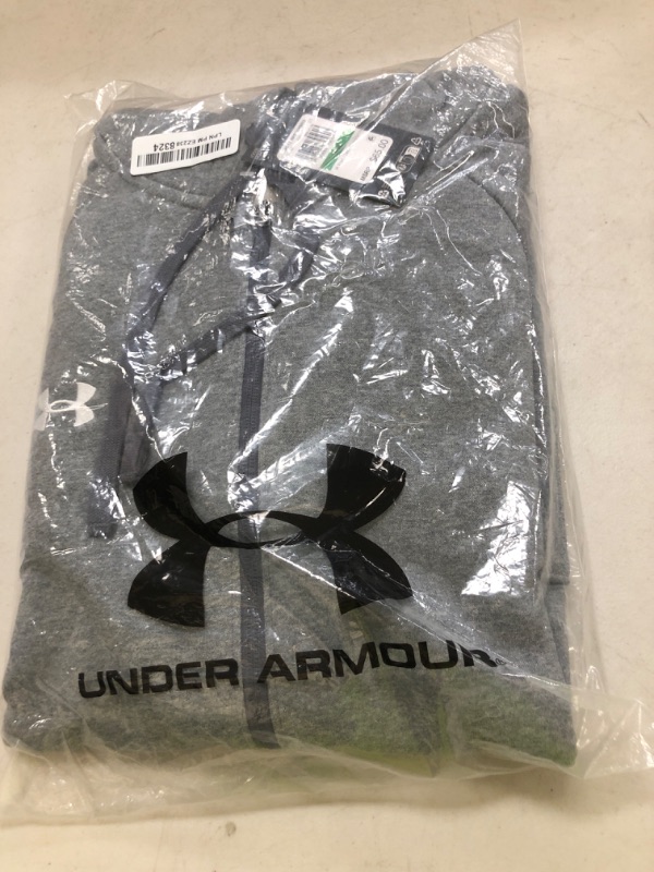 Photo 1 of Under Armour Men's Rival Fleece Full Zip Hoodie, (025) Castlerock Light Heather / / White, Large