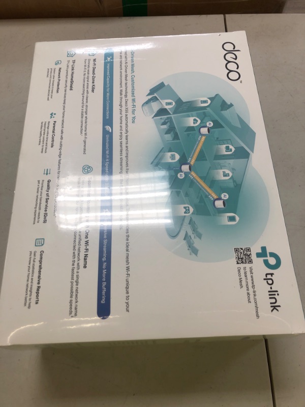 Photo 1 of TP-Link Deco X55 AX3000 WiFi 6 Mesh System - Covers up to 6500 Sq.Ft, Replaces Wireless Router and Extender, 3 Gigabit Ports per Unit, Supports Ethernet Backhaul, Deco X55(3-Pack)