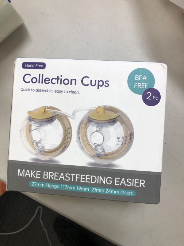 Photo 1 of Hands-Free Collection Cups Compatible with Spectra S1 S2 S9, Replace Breast Pump Kits Compatible with Medela Breast Pumps, Includes 27mm Flange + 17/19/21/24mm Inserts