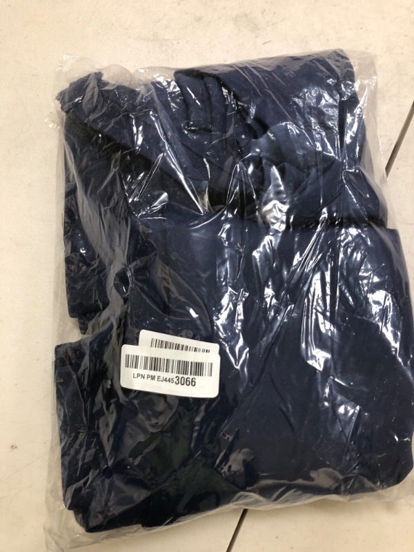 Photo 1 of Hiasan Short Blackout Curtains for Bedroom - Thermal Insulated & Light Blocking Window Curtains for Living Room, 2 Drape Panels Sewn with Tiebacks, Navy Blue, 42 x 45 Inch