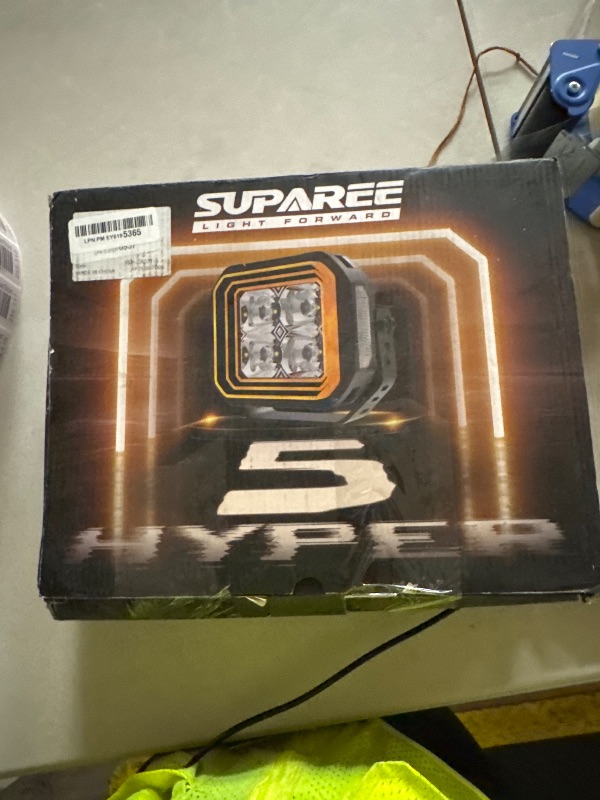 Photo 1 of SUPAREE Hyper 5" Off Road LED Pod Lights, Amber White DRL Spot Flood Combo Ditch Lights Pods, 5 Inch 135W 9116LM Cube for Jeep Wrangler Ford UTV ATV Trucks, 2PC 150° Lamp for Roof A-Pillar Bumper