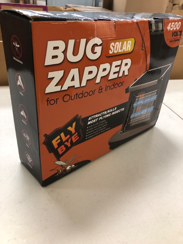 Photo 1 of Solar Bug Zapper Outdoor, PhatroyYee Mosquito Zapper 4500V, Waterproof Portable Fly Zapper, Rechargeable Electric Mosquito Killer, Cordless Fly Insect Mosquitos Trap for Patio Yard Home Garden Camping