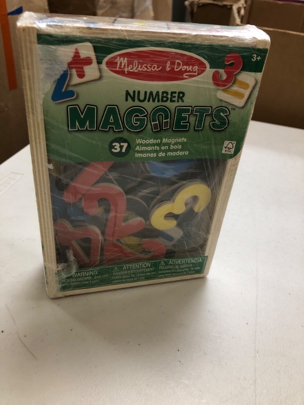 Photo 1 of Melissa & Doug 37 Wooden Number Magnets in a Box