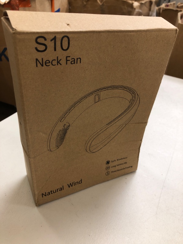 Photo 1 of Neck Fan, Portable Fan around Neck, 5200mAh Battery Operated Wearable Personal Fan with USB Rechargeable, 3 Wind Speed,Ultra Quiet, Bladeless,Headphone Design for Travel, Men Women