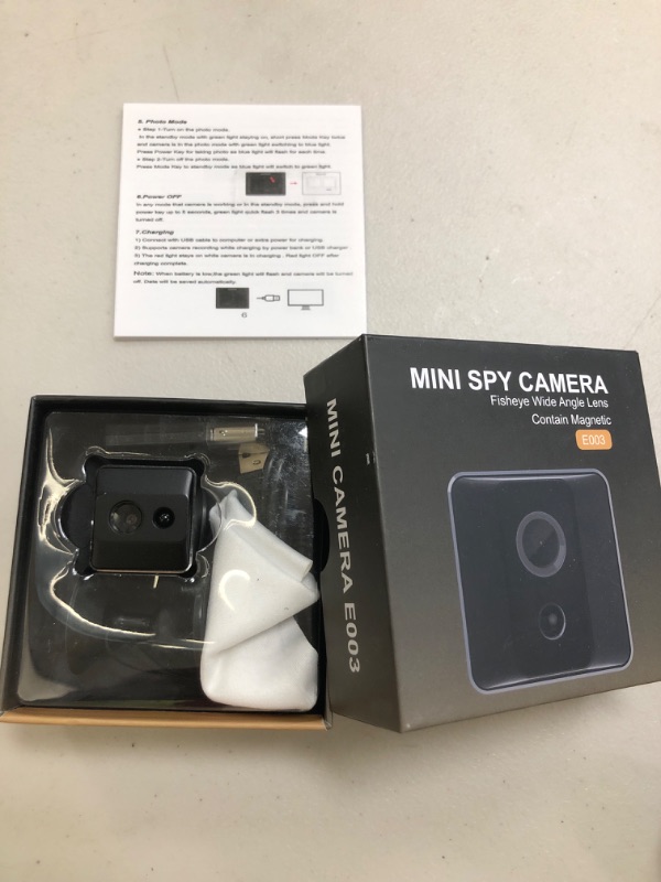Photo 1 of HD 1080P Portable Small Nanny Cam with Night Vision,Wireless Mini Spy Camera Body Cam Surveillance Cameras for Home Security Indoor/Outdoor Small Security Camera No WiFi Needed