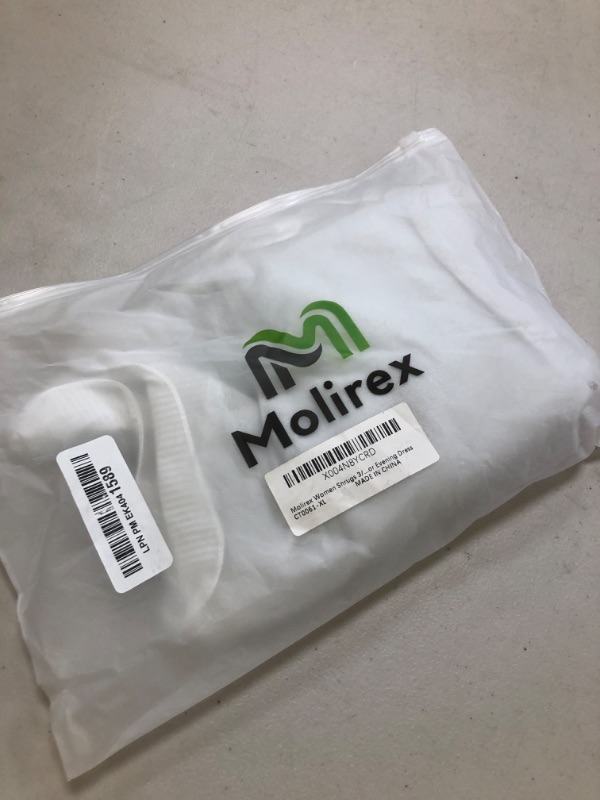 Photo 1 of Molirex Women Shrugs 3/4 Sleeve Open Front Cropped Cardigan Ruffle Bolero for Evening Dress White XL