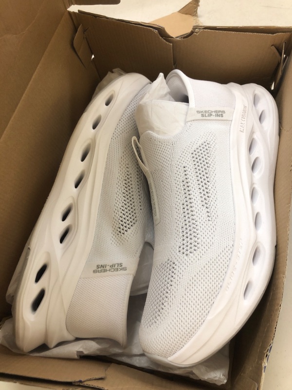 Photo 1 of Skechers Men's Max Cushioning Glide Step Euclid Hands Free Slip-Ins Sneaker, White, 8 X-Wide