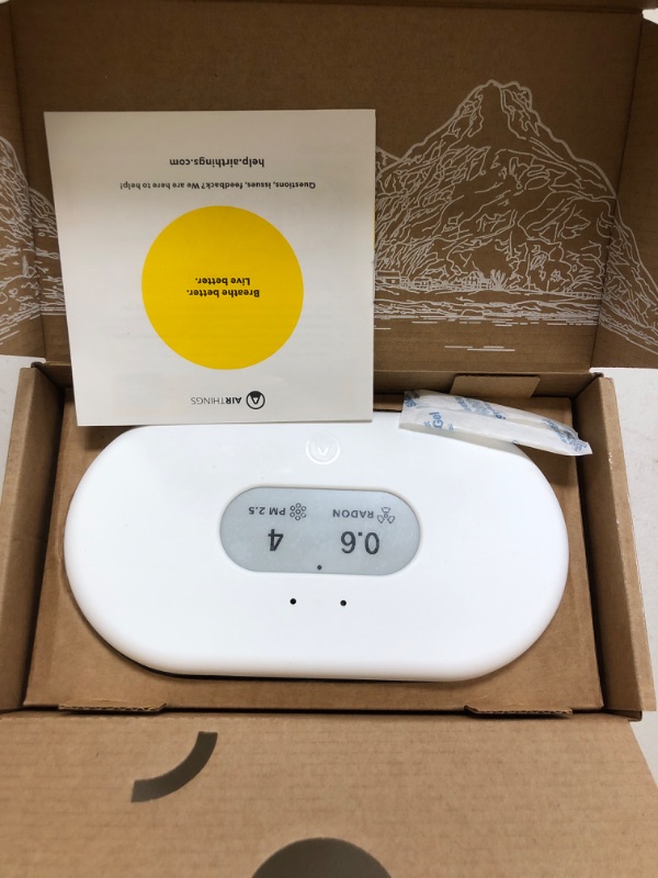 Photo 1 of Airthings 2960 View Plus - Battery Powered Radon & Air Quality Monitor (PM, CO2, VOC, Humidity, Temp, Pressure)