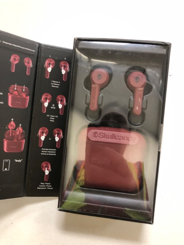 Photo 1 of Skullcandy Indy True Wireless in-Ear Earbuds - Deep Red