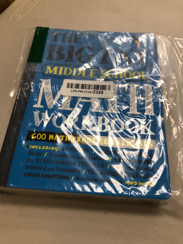 Photo 1 of The Big Fat Middle School Math Workbook: 600 Math Practice Exercises (Big Fat Notebooks)