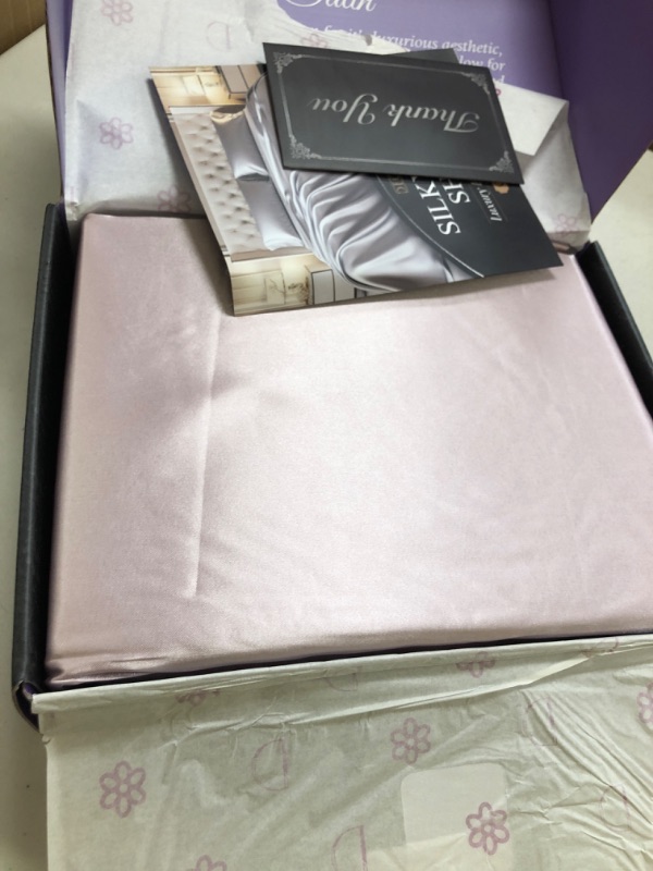 Photo 1 of DECOLURE Satin Bed Sheets - 4 Piece Luxury Silky King Size Bedding Set - Softer Than Silk, Wrinkle-Free with 15” Deep Pocket Fitted Sheet, Perfect for Hair & Skin, Gifts for Women (Lavender)