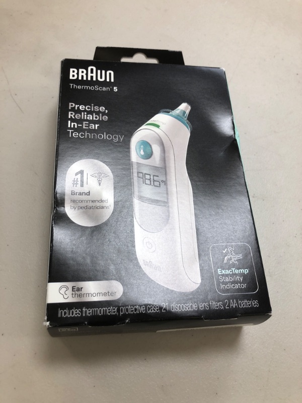 Photo 1 of Braun ThermoScan 5 Ear Thermometer, ExacTemp Stability Indicator, Professional Accuracy, Baby & Infant Friendly, Recommended by Pediatricians