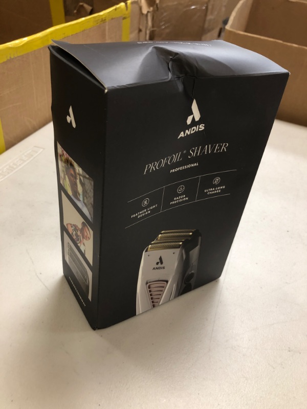 Photo 1 of Andis TS-1 17235 Pro Foil Lithium Titanium Foil Shaver, Cord/Cordless, Smooth Shaving Cordless Shaver with Charger, Gray
