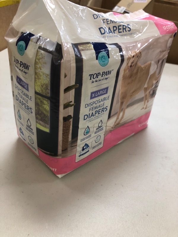 Photo 1 of Top Paw Disposable Dog Diapers - 12 Pack (X Large)