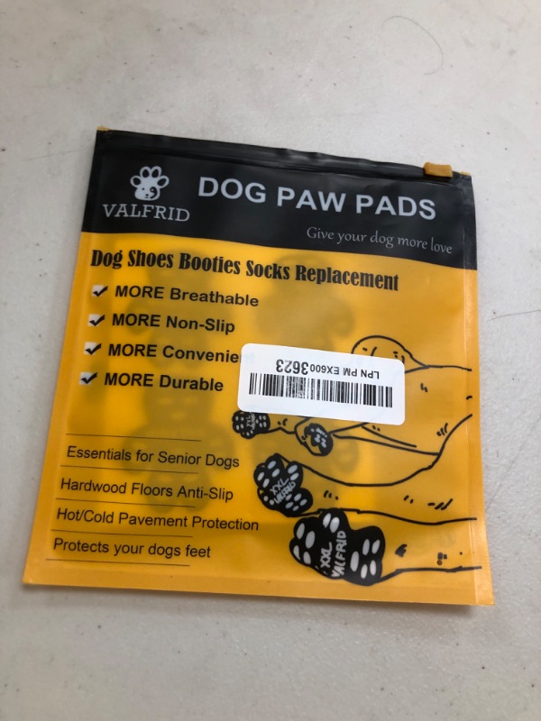 Photo 1 of VALFRID Dog Paw Protector Anti-Slip Grips to Keeps Dogs from Slipping On Hardwood Floors,Disposable Self Adhesive Resistant Dog Shoes Booties Socks Replacemen M 40 Pieces