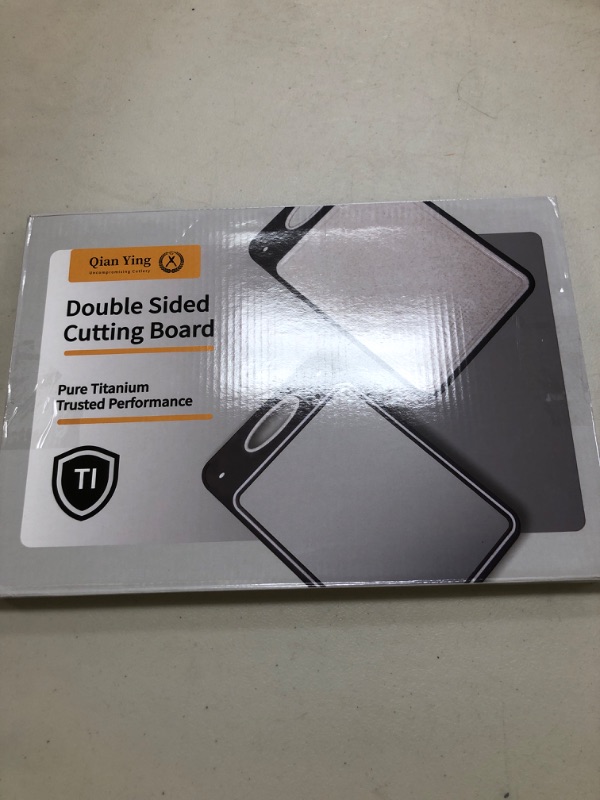 Photo 1 of Titanium Cutting Boards for Kitchen Non Toxic – Double Sided Metal for Meat/Fish & Wheat Straw PP for Fruits/Vegetables, Dishwasher Safe, Hygienic, 100% Pure Titanium Easy Clean Chopping Board