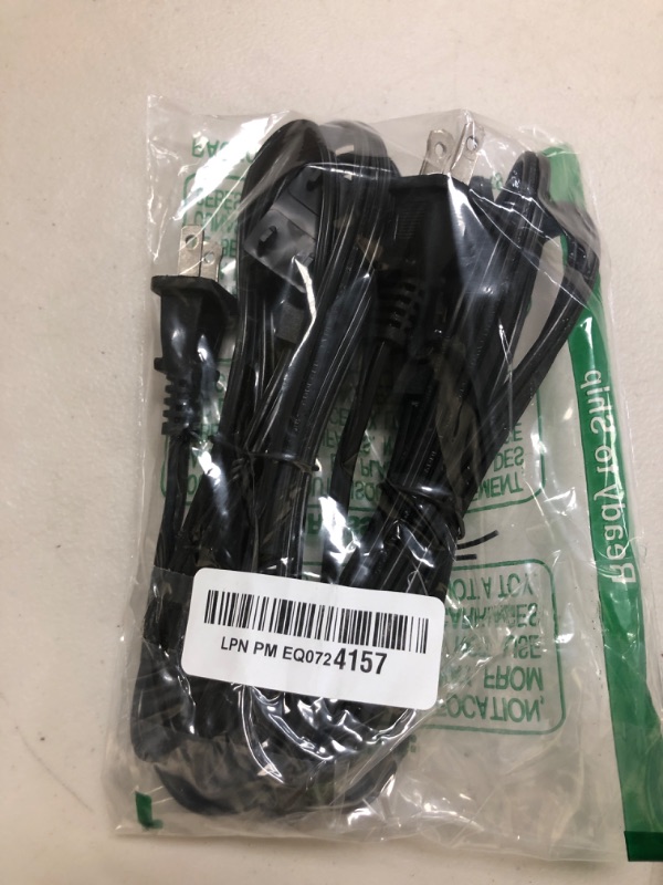 Photo 1 of 20 Ft Extension Cord US 2 Prong Long Extension Cord Black Cable 125v 10a Male to Female Power for Nema 1-15p to 1-15r