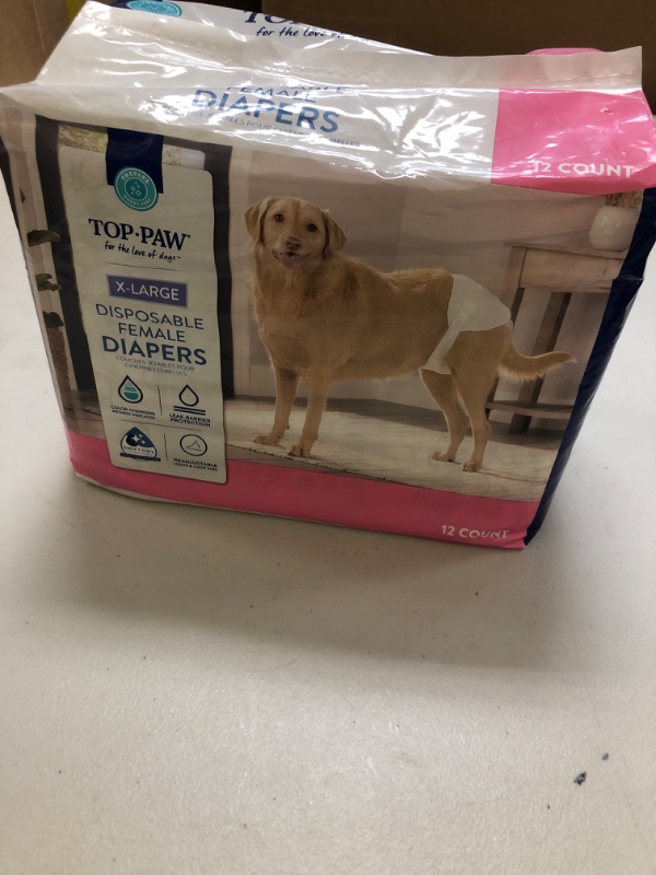 Photo 1 of Top Paw Disposable Dog Diapers - 12 Pack (X Large)