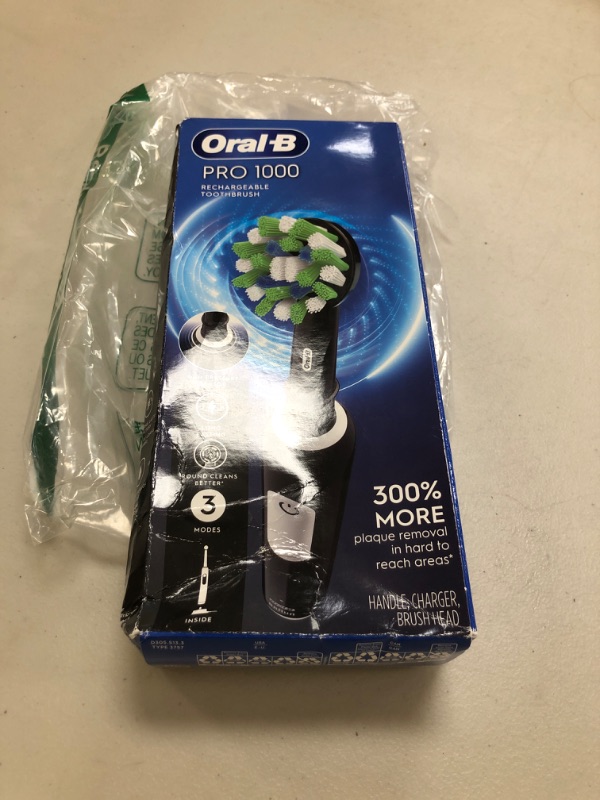 Photo 1 of Oral-B Pro 1000 Rechargeable Electric Toothbrush, Black
