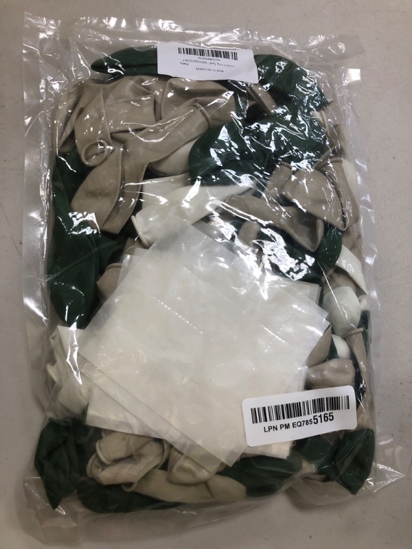 Photo 1 of CROSSFINGERS Sage Green White Balloon Garland Arch Kit,145pcs Green Sand White Balloons Different Sizes for Birthday Baby Shower Gender Reveal Bridal Weddings Party Decoration