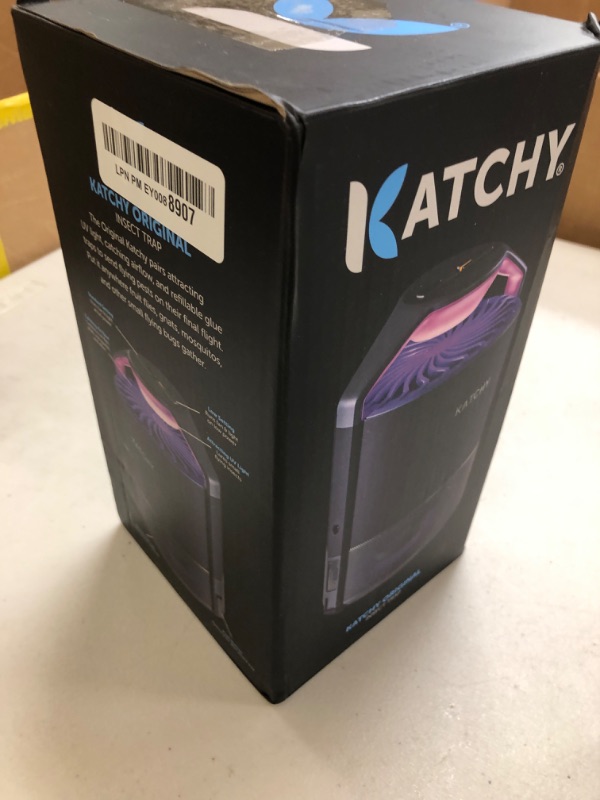 Photo 1 of Katchy Indoor Insect Trap - Catcher & Killer for Mosquitos, Gnats, Moths, Fruit Flies - Non-Zapper Traps for Inside Your Home - Catch Insects Indoors with Suction, Bug Light & Sticky Glue (Black)