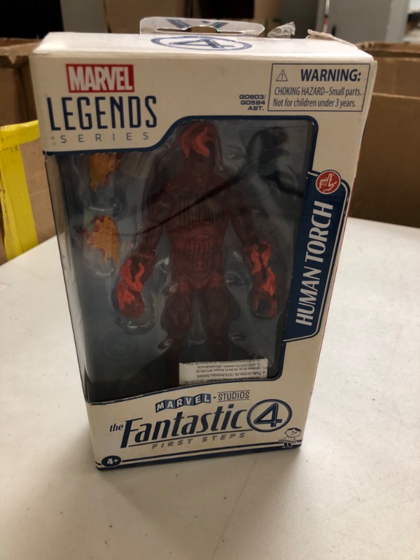 Photo 1 of Marvel Legends Series Human Torch, The Fantastic Four: First Steps Johnny Storm Movie Collectible 6 Inch Action Figure Toy