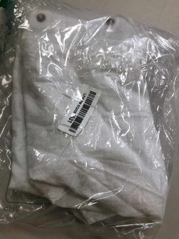 Photo 1 of Size XL  Bbalizko Mens Short Sleeve Button Up Shirts Linen Cotton Beach Tops Spread Collar Plain Summer T Shirt with Pocket White