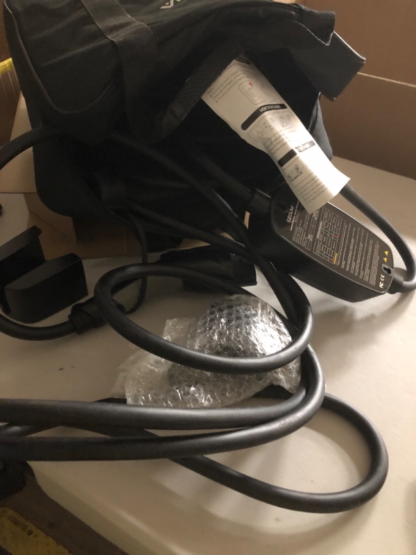 Photo 1 of Level 2 EV Charger with NEMA 10-30 Plug, 24Amp 240V, 25FT Extension Cord, Adjustable Current (10-24A), Portable Home Mobile Dryer EV Charger for J1772 Electric Vehicles, Fits 3-Prong Dryer Outlet