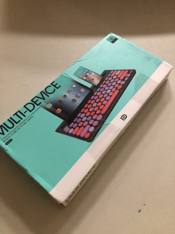 Photo 1 of HUO JI Wireless Keyboard Multi-Device, Bluetooth and 2.4G Dual Mode for iPad, Switch to 3 Devices for Cellphone, Tablet, PC, Smart TV, MacBook iOS Android Windows, Green