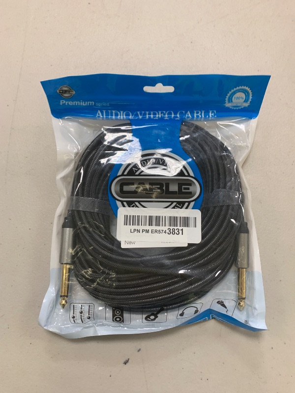 Photo 1 of Jelly Tang Male to Male Audio Cable 30Ft,3.5mm 4 Pole Nylon Braided Stereo Aux Cord for Headphones, PS4,Phone, Tablets, Headset, PC, Laptop and More(30Ft/10M)