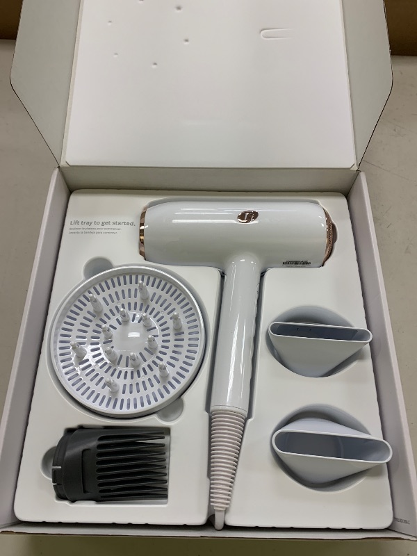 Photo 1 of T3 Featherweight StyleMax Professional Ionic Hair Dryer with Custom Heat Automation & 4 Attachments, Fast Drying, Lightweight with 5 Heat & 3 Speed Settings, 2 Concentrators, Diffuser & Smoothing Comb