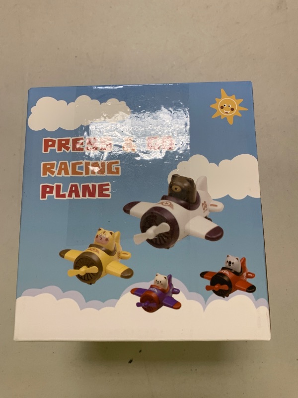 Photo 1 of Press and Go Airplane Toys for Toddlers 1-3, Baby Animal Racing Cars Toys for 1 2 3 Years Old Boys Girls, Push Airplane Toys for 12-18 Months, 1st Christmas Birthday Gifts for 1-2 Years Old Boys