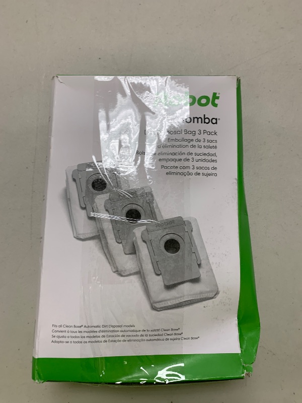 Photo 1 of iRobot Authentic Replacement Parts - 3 Count (Pack of 1) Dirt Disposal Bags Compatible with Roomba Clean Base Models i1+, i3+, i4+, i5+, i7+, i8+, Combo j8+, j9+
