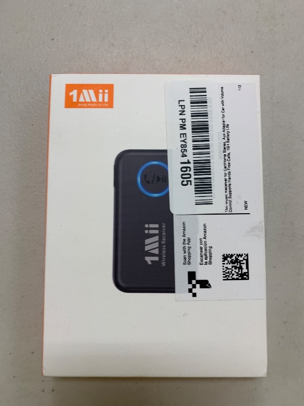 Photo 1 of 1Mii Bluetooth 5.3 Music Receiver for Car/Home Stereo, Aux Bluetooth Adapter for Car with Volume Control Supports Hands Free Calls, 16H Battery Life