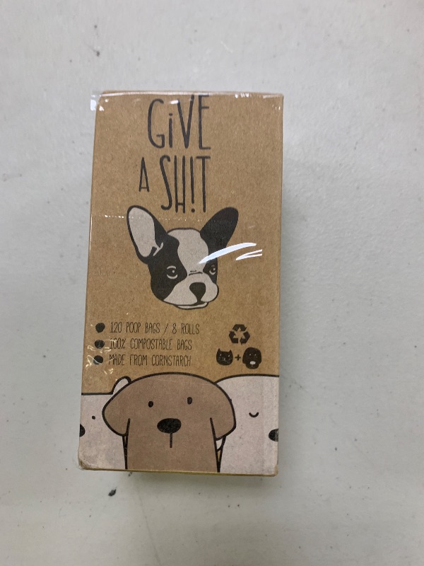 Photo 1 of 100% Certified Home Compostable Dog Poop Bags - 10% to Charity - ASTM D6400 & EN 13432 Compliant - 120 x Plant Based Compostable Poop Bags (8 Rolls)
