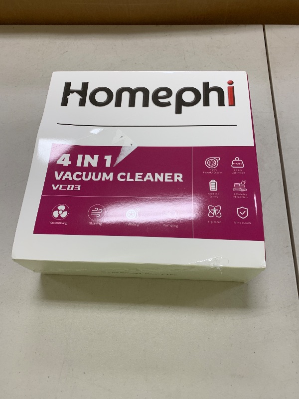 Photo 1 of Homephi Car Vacuum Portable Cordless, 17500Pa Suction, 4 in 1 Mini Handheld Vacuum Cleaner, Ultra Lightweight, Compact Rechargeable Dust Buster Hand Vacuum, for Car Interior, Home, Pet Hair, Camping
