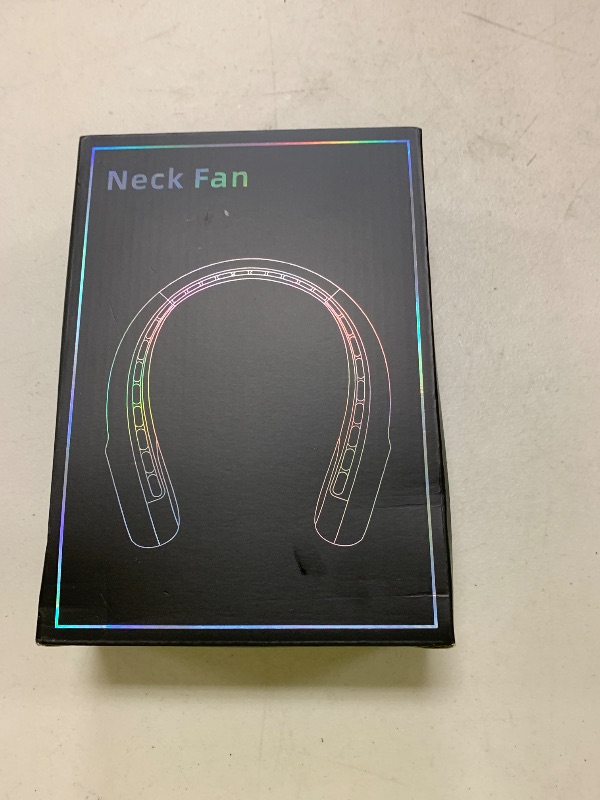 Photo 1 of KIDEE Neck Fan, Portable Fan, Neck Fans Rechargeable, Upgraded LED Display, 4000 mAh Battery Operated, 3 Speeds Adjustable Personal Wearable Fan, Gifts for Women Men, Pearl White
