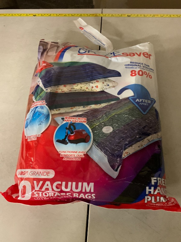 Photo 1 of 10 Pack Large Vacuum Storage Bags for Comforters, Blankets & Clothes – Vacuum Sealed Compression Bags with Hand Pump – Space Saver Storage Bags for Bedding, Moving, Travel & Organization