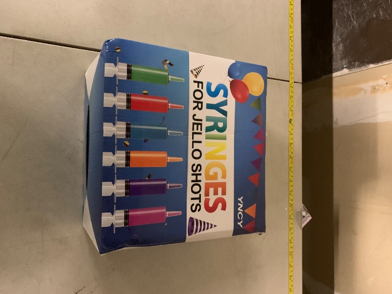 Photo 1 of 100 Pack Jello Shot Syringes with Tip Cap Set, Party Syringe BPA-Free Suringes Shooters Syringes for Jello Shots, Young Halloween, Thanksgiving, Christmas, Bachelorette Parties, Nurses, Graduation
