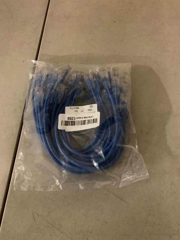 Photo 1 of 10Gsupxsel Cat6a Patch Cables 1ft (24 Pack) Slim, Cat6 Ethernet Patch Cable Pure Copper, Flexible Cat 6 Patch Cable 550MHZ 10G, Space-Saving Cat 6A Network Cables for Patch Panel, Blue