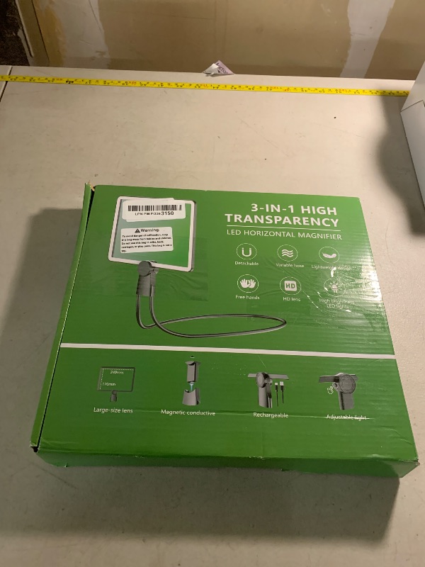 Photo 1 of 10x Large Magnifying Glass for Reading with Light,Books Full Page Magnifier Hands Free with 50 Adjustable Brightness Led Lights Neck-Wear Magnifying Glass for Repairs Seniors Close Worker