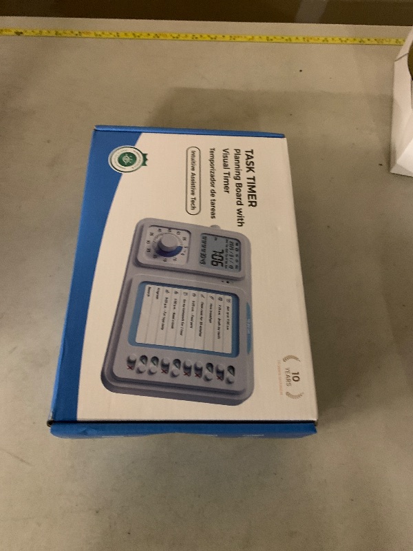 Photo 1 of 3-in-1 Visual Timer & ADHD Tool for Kids|Adults, Task Timer with Chore Chart Board, Visual Schedule for Kids with Autism, Daily Checklist for Home, School, Classroom, Desk (White)