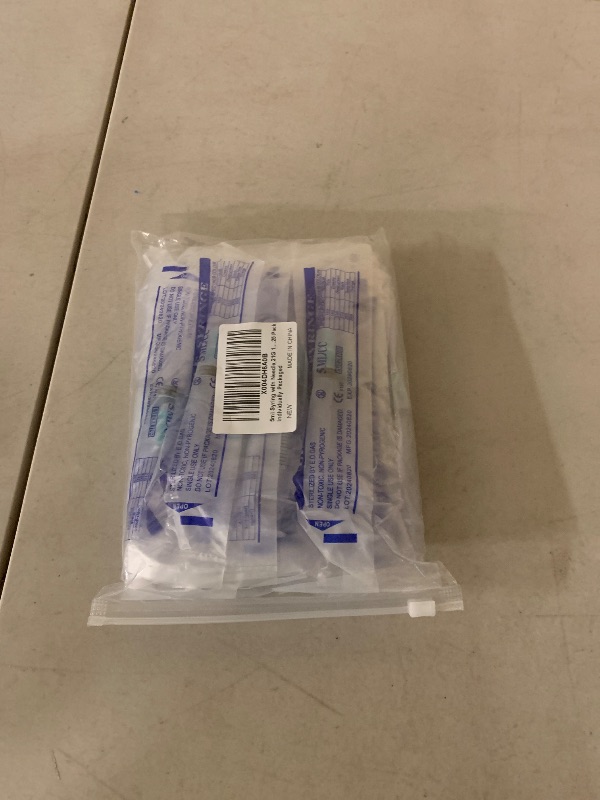 Photo 1 of 5ml Syring with Needle,21G 1.5 Inch Needle,25 Pack individually packaged