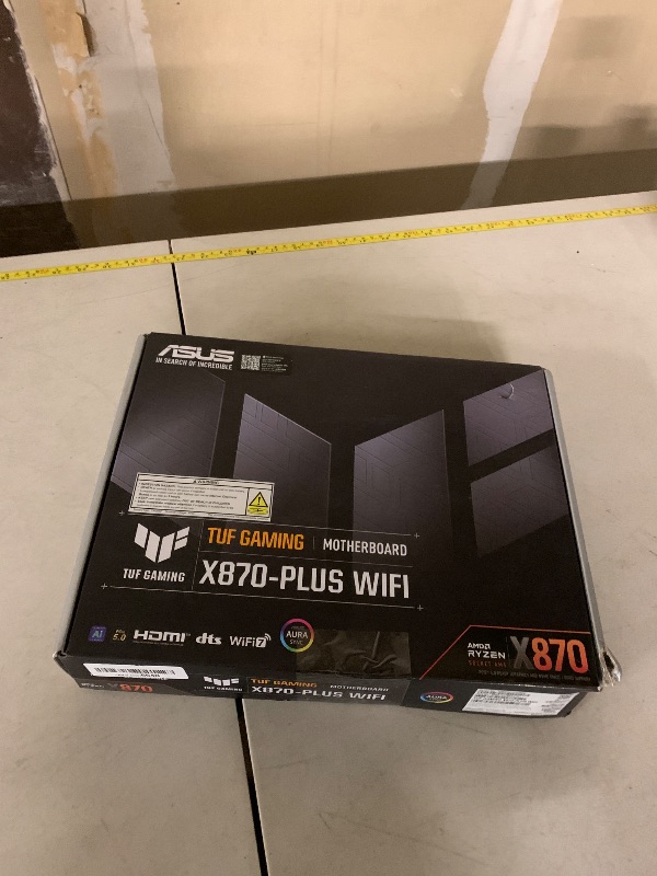 Photo 1 of *DAMAGED, SEE NOTES** ASUS TUF Gaming X870-PLUS WiFi AMD AM5 X870 ATX Motherboard, 16+2+1, 80A SPS Power Stages, DDR5, PCIe 5.0 Ready, Four M.2 Slots, Wi-Fi 7, 2.5Gb LAN, HDMI, USB4® 40Gbps, SATA 6 Gbps, USB 20Gbps Type-C