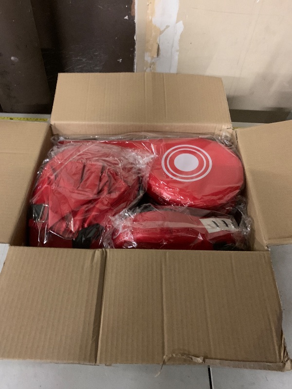 Photo 1 of 3 in 1 Boxing Training Equipment, Punching Mitts, Martial Arts Target Training Paddle and Kicking Pad for Kickboxing, Taekwondo, Karate, Muay Thai, Dojo, MMA, Sparring for Kids, Toddler, Women