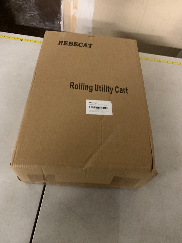 Photo 1 of 4 Tier Rolling Utility Cart with Drawer,REBECAT Utility Cart Made of Multifunctional Storage Organizer Tool for Kitchen,Bathroom,Living Room,Office(Gray)