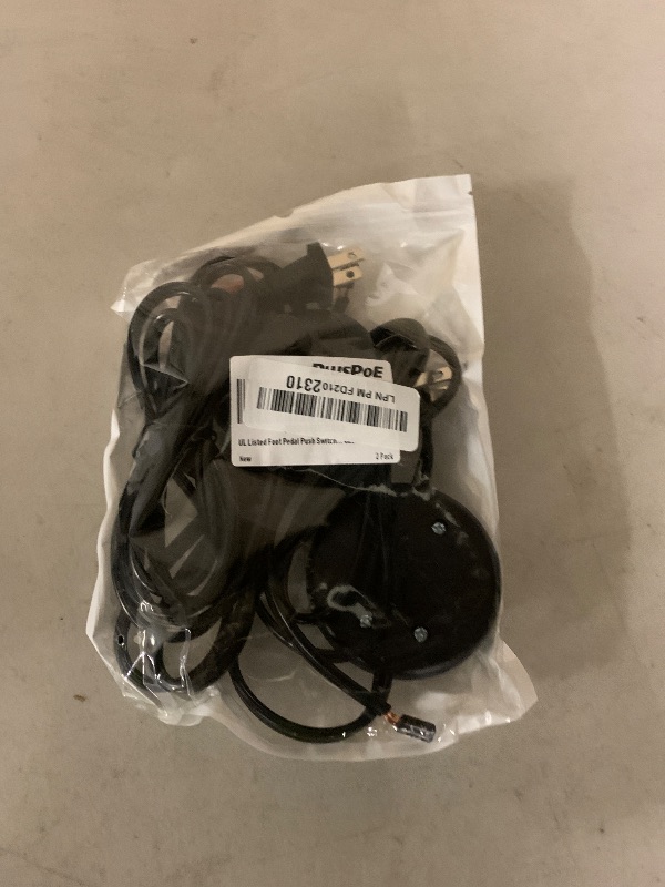 Photo 1 of 2-Pack Floor Foot Cord Switch UL Listed, Foot Pedal Push Inline Switch On-Off Control Wire Cable Power Plug for LED Lights, Halogen and Incandescent Bulbs lamp,5Ft 18AWG