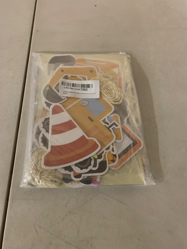 Photo 1 of 14 Packs Construction Happy Birthday Banner Vehicle Truck Garlands and Truck Cutouts Traffic Road Signs Birthday Party Decorations for Kids Boy Baby Shower Decorations (Construction)